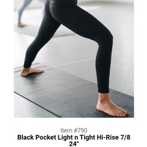COPY - Zyia black pocket light n tight Hi Rise 7/8 24"